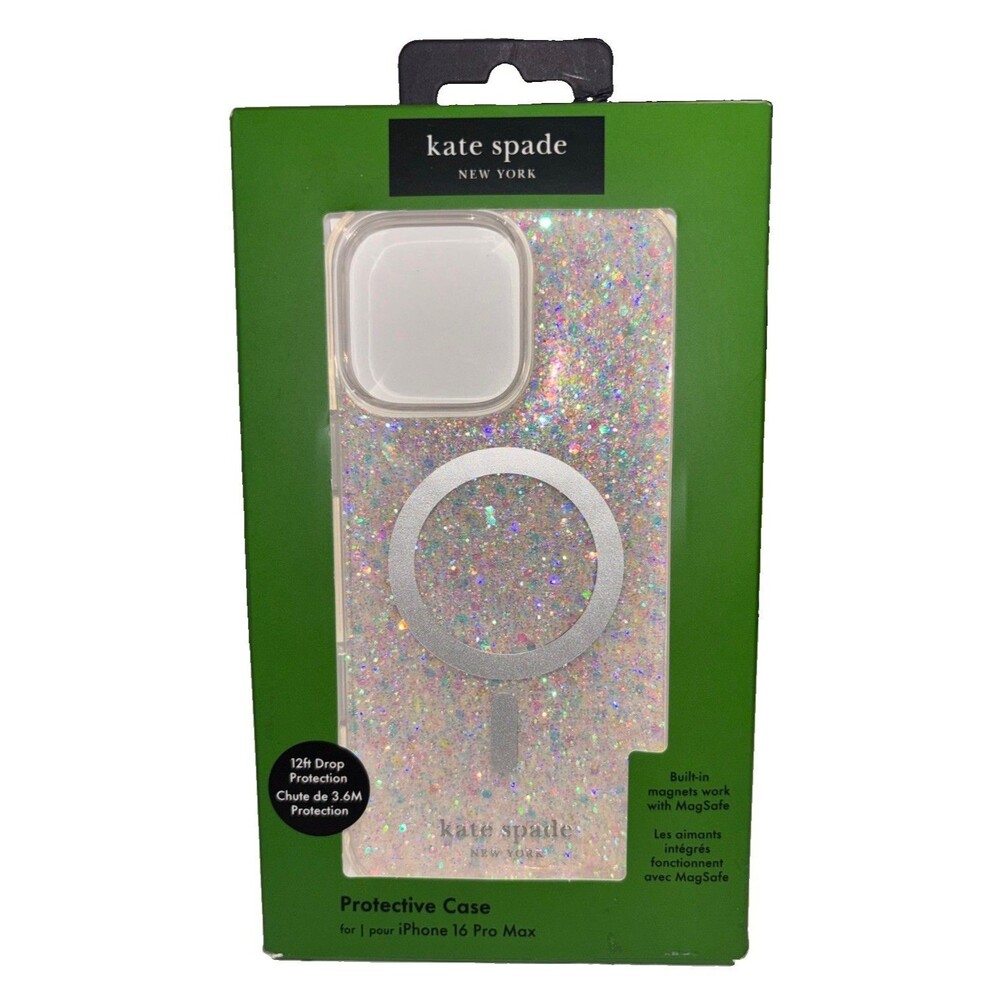Kate Spade New York iPhone 16 Pro Max Protective Case MagSafe Chunky Glitter